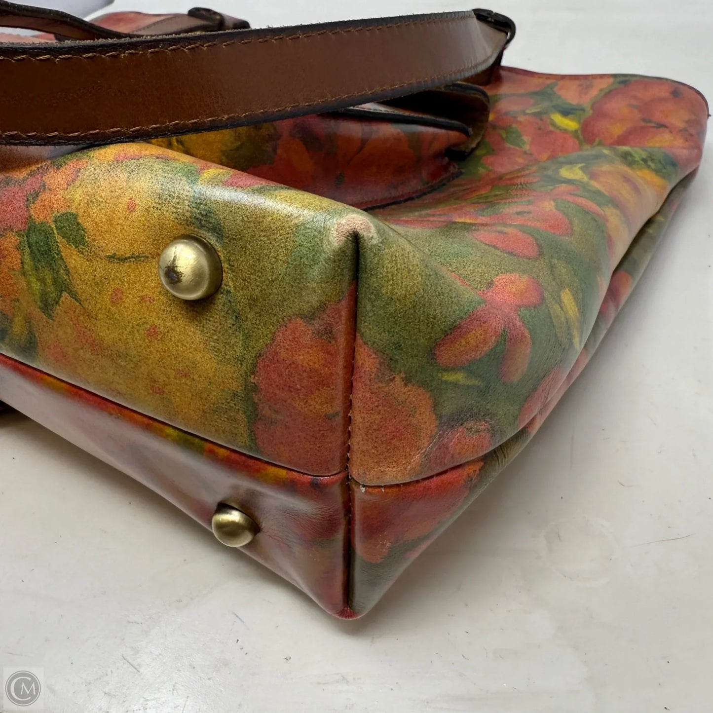 Madison Leather Tote In Floral Oil Painting Designer By Patricia Nash, Size: Medium