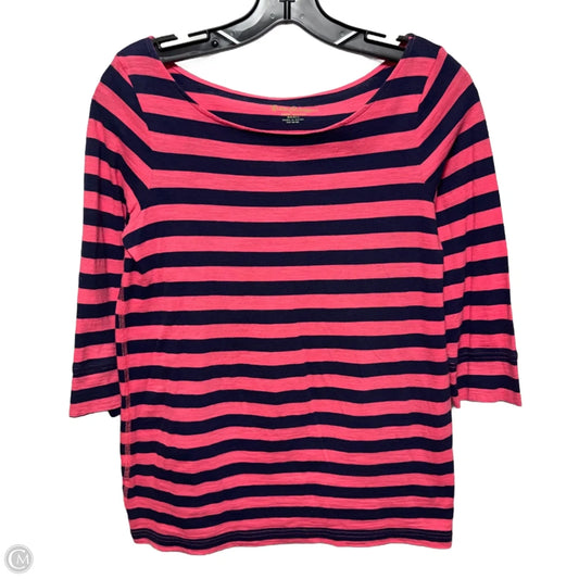 Top 3/4 Sleeve Designer By Lilly Pulitzer In Striped Pattern, Size: S