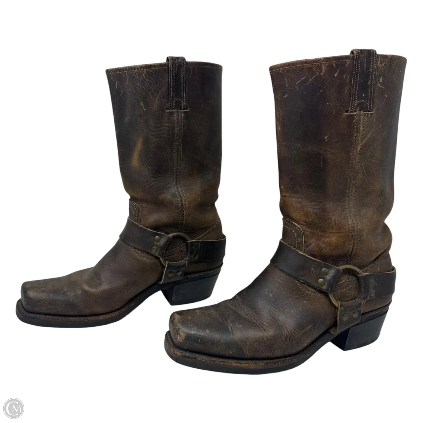 Harness Boots Designer By Frye In Brown, Size: 8.5