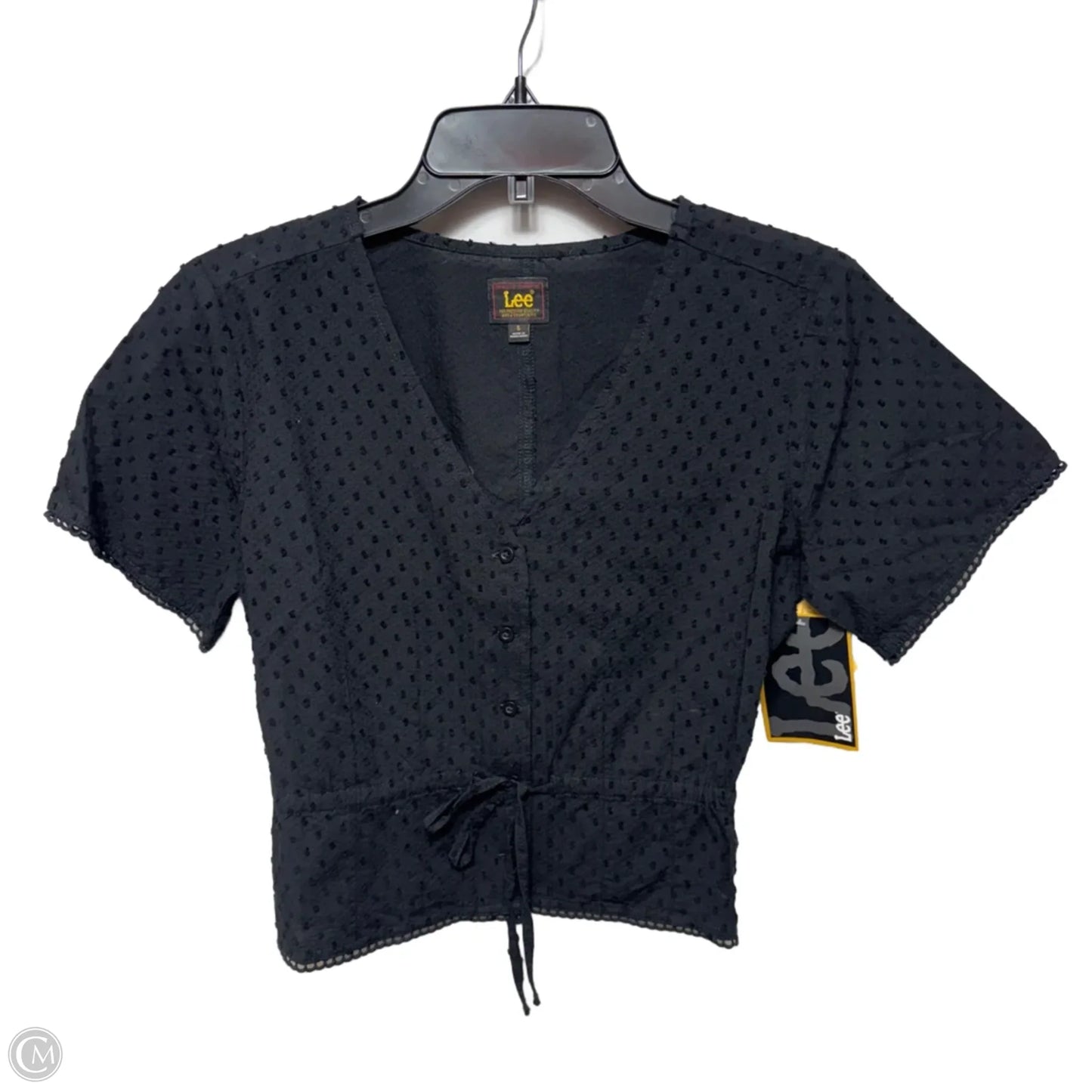 Top Short Sleeve By Lee In Black, Size: S