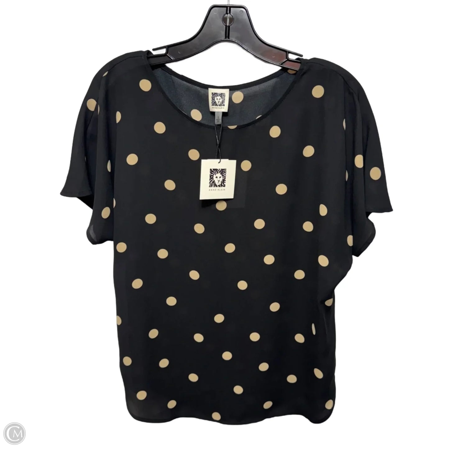 Top Short Sleeve By Anne Klein In Polkadot Pattern, Size: S