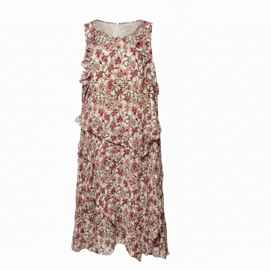 Amandine Garden Ruffled Tiered Midi Dress By Sundance In Floral Print, Size: XL