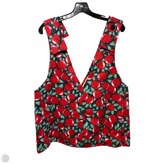 Apple Top Sleeveless By Monoprix In Multi-colored, Size: L