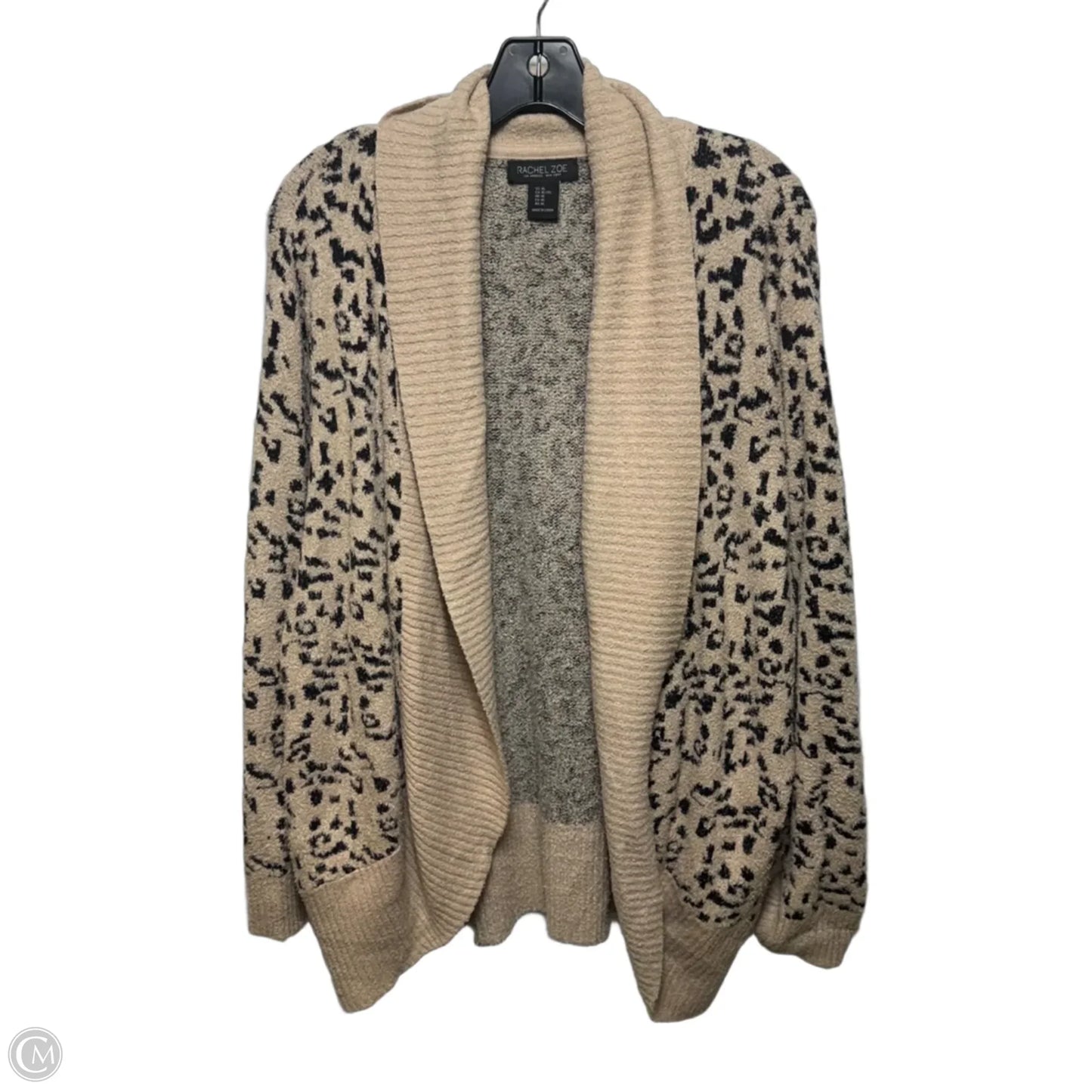 Sweater Cardigan By Rachel Zoe In Animal Print, Size: Xl