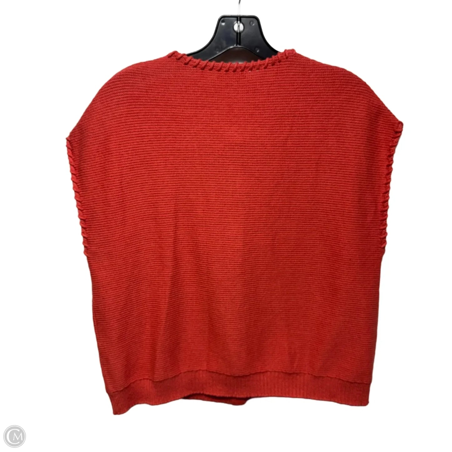 Sleeveless Cardigan Sweater By Wrap London In Orange, Size: 10