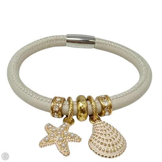 Woodstock Leather & Crystal Sea Charms Bracelet By Brighton