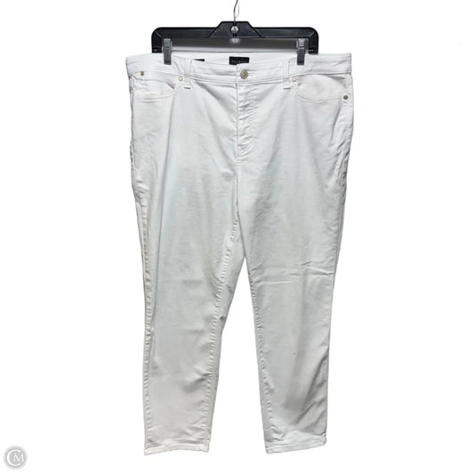 Jeans Skinny By Talbots In White, Size: 16