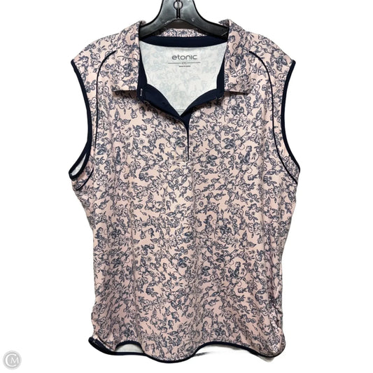 Athletic Tank Top By Etonic In Floral Print, Size: Xxl