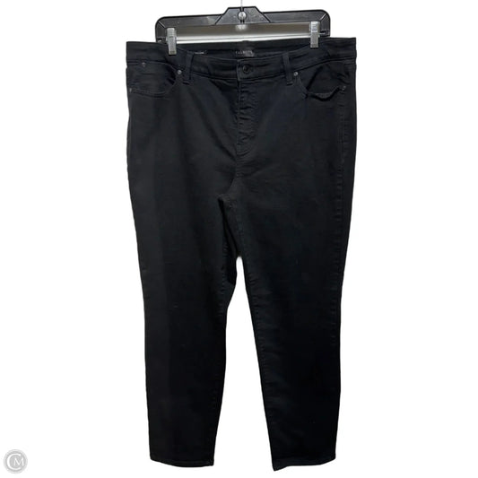 Jeans Skinny By Talbots In Black Denim, Size: 16