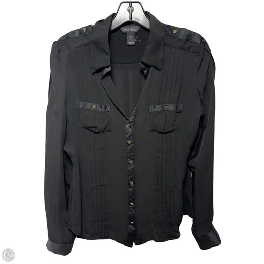 Silk Blouse Long Sleeve By White House Black Market In Black, Size: 6