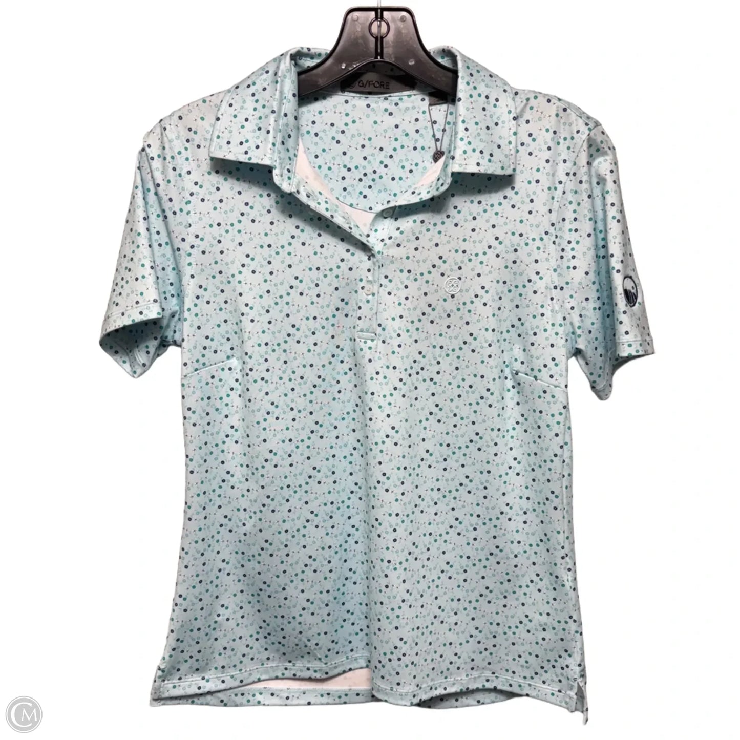 Athletic Top Short Sleeve By G/Fore In Blue, Size: S