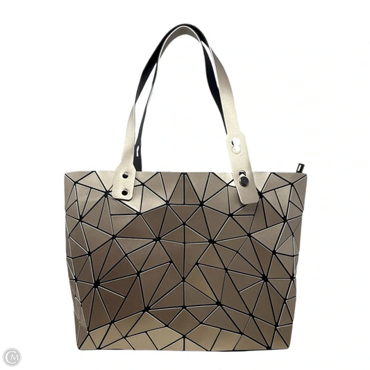 Geometric Lattice Top-handle Handbag, Size: Medium