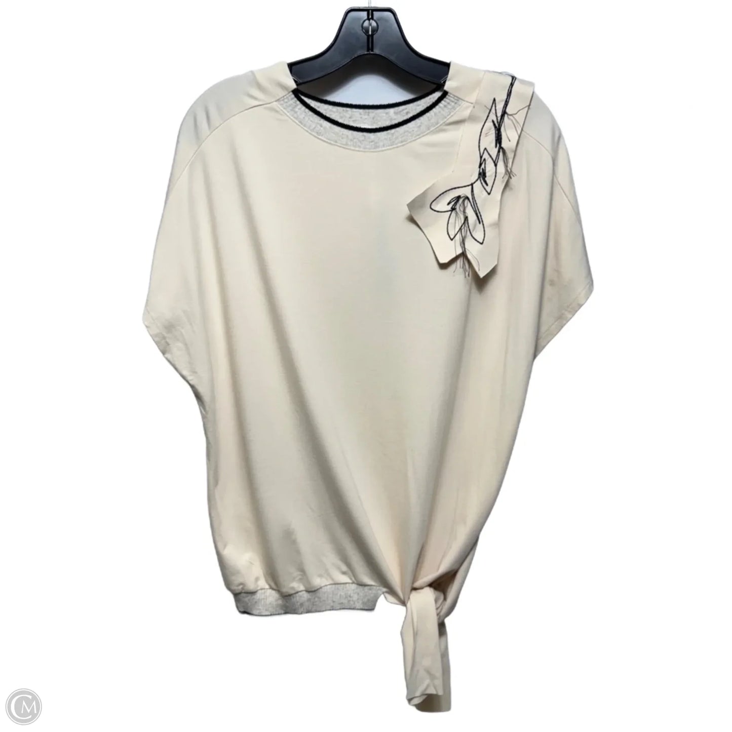 Tunic Short Sleeve By Bize In Cream, Size: M