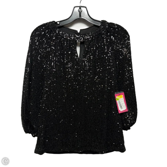 Sequin Top 3/4 Sleeve By Vince Camuto In Black, Size: Xs