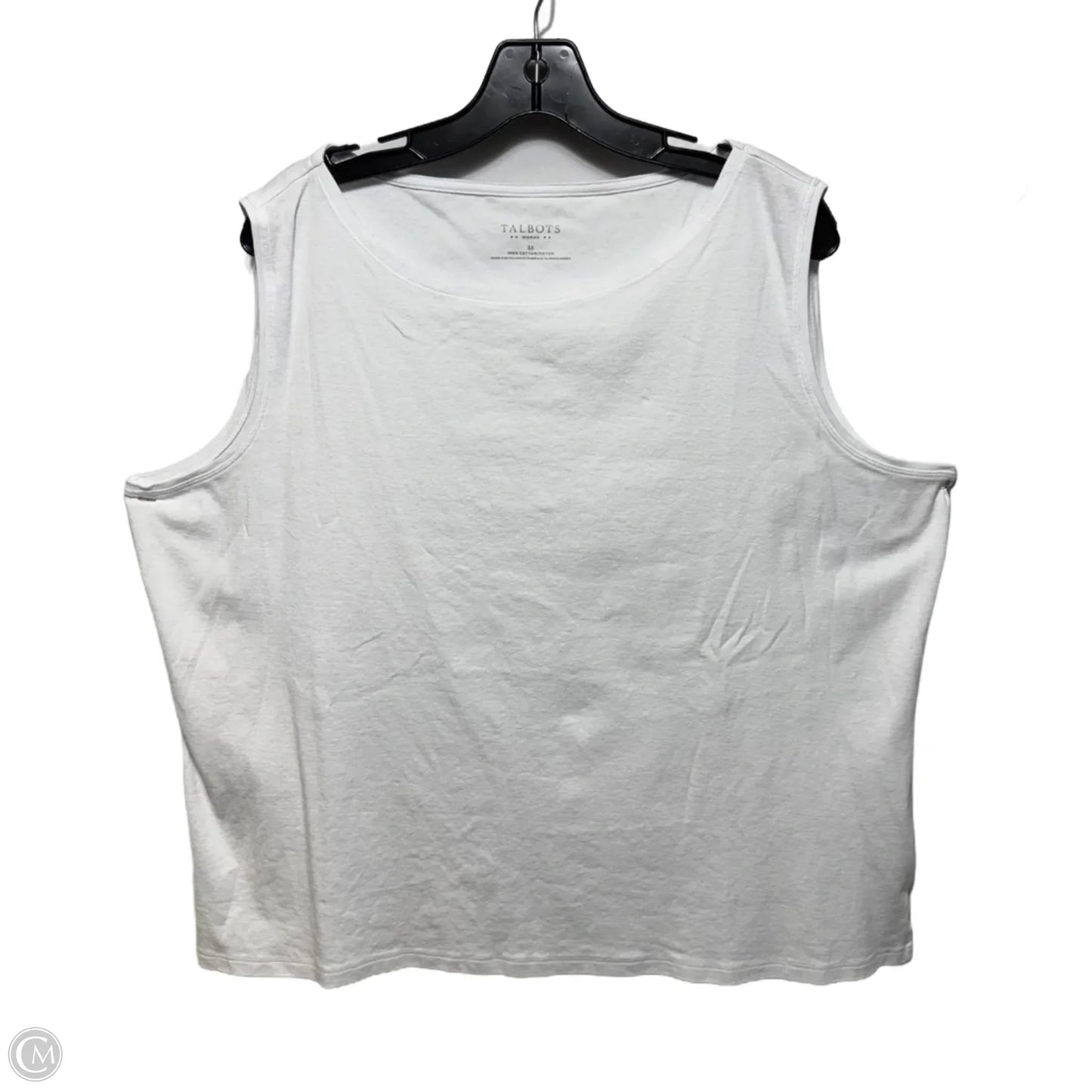 Top Sleeveless Basic By Talbots In White, Size: 3x
