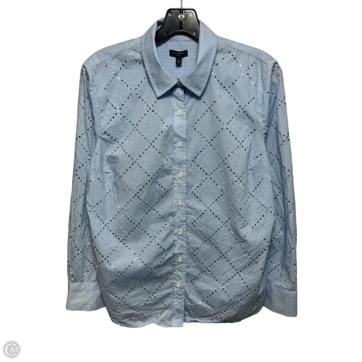 Top Long Sleeve By Talbots In Striped Pattern, Size: Mp