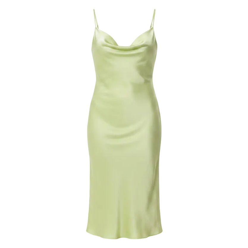 Cowl Neck Slip Dress By Express In Green, Size: XL