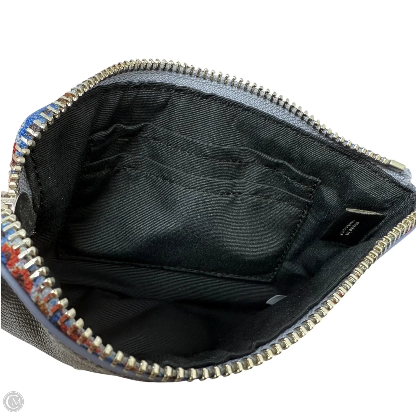 Corner Zip Wristlet Designer By Coach, Size: Small