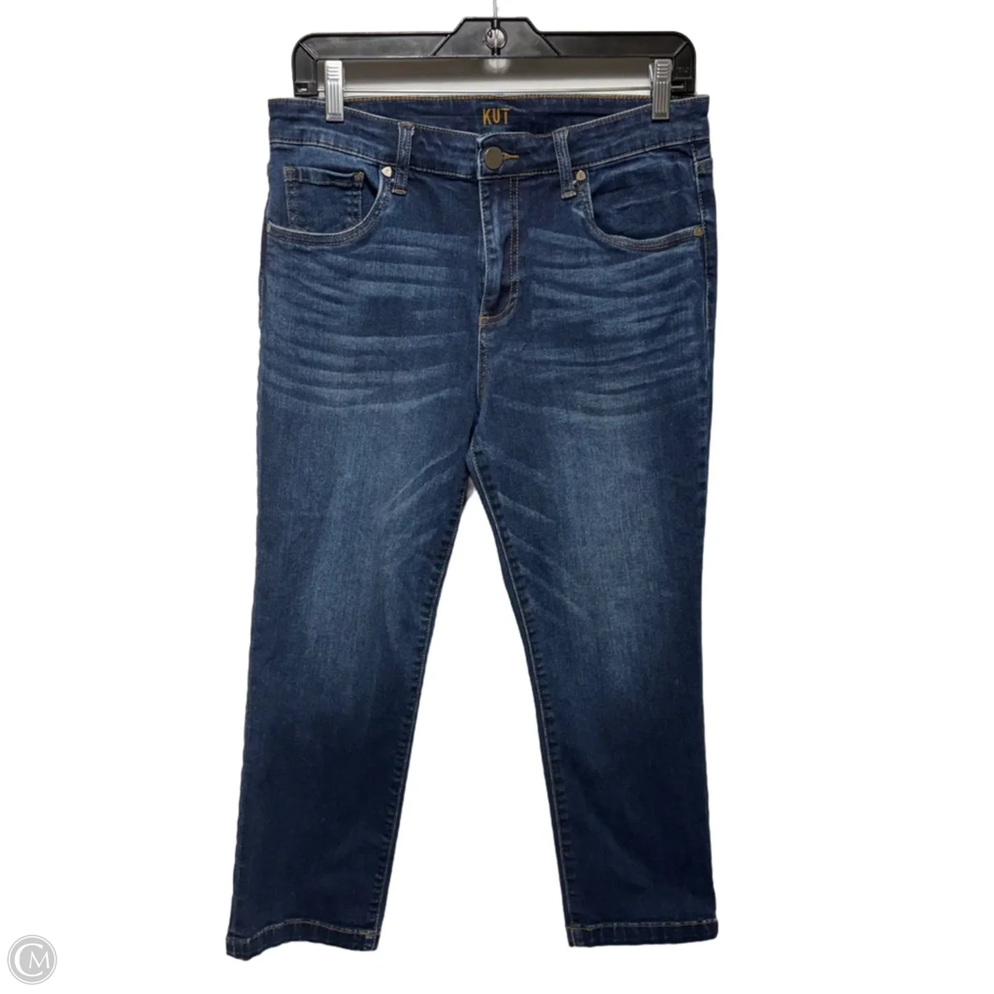Jeans Cropped By Kut In Blue Denim, Size: 8
