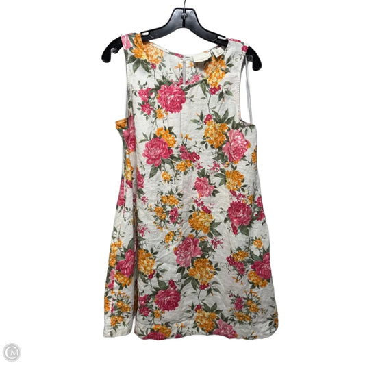 Linen Dress Casual Short By Cynthia Rowley In Floral Print, Size: L