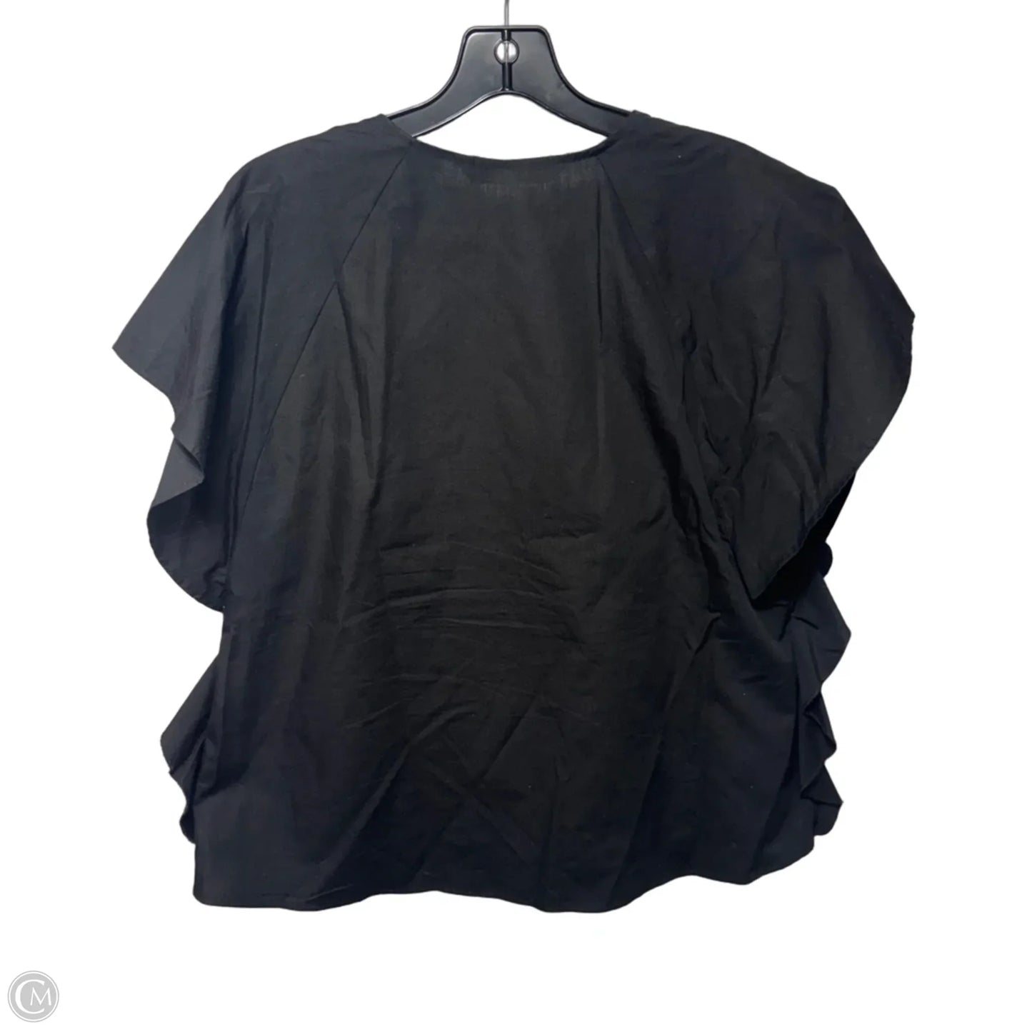 Top Short Sleeve By Zara Basic In Black, Size: M