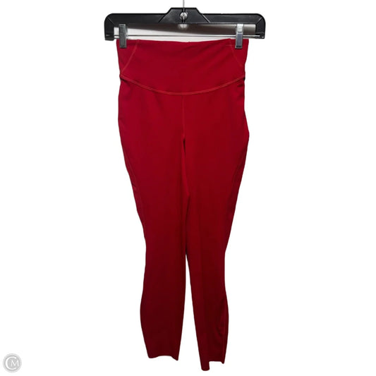 Athletic Leggings By Lululemon In Red, Size: 4