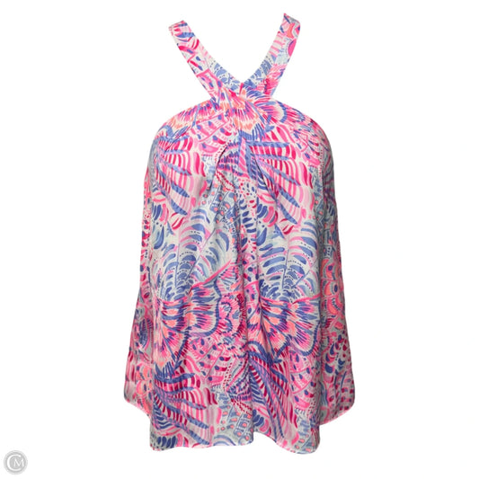 Rori Halter Top Designer By Lilly Pulitzer In Raz Berry Sea You Soon, Size: XS