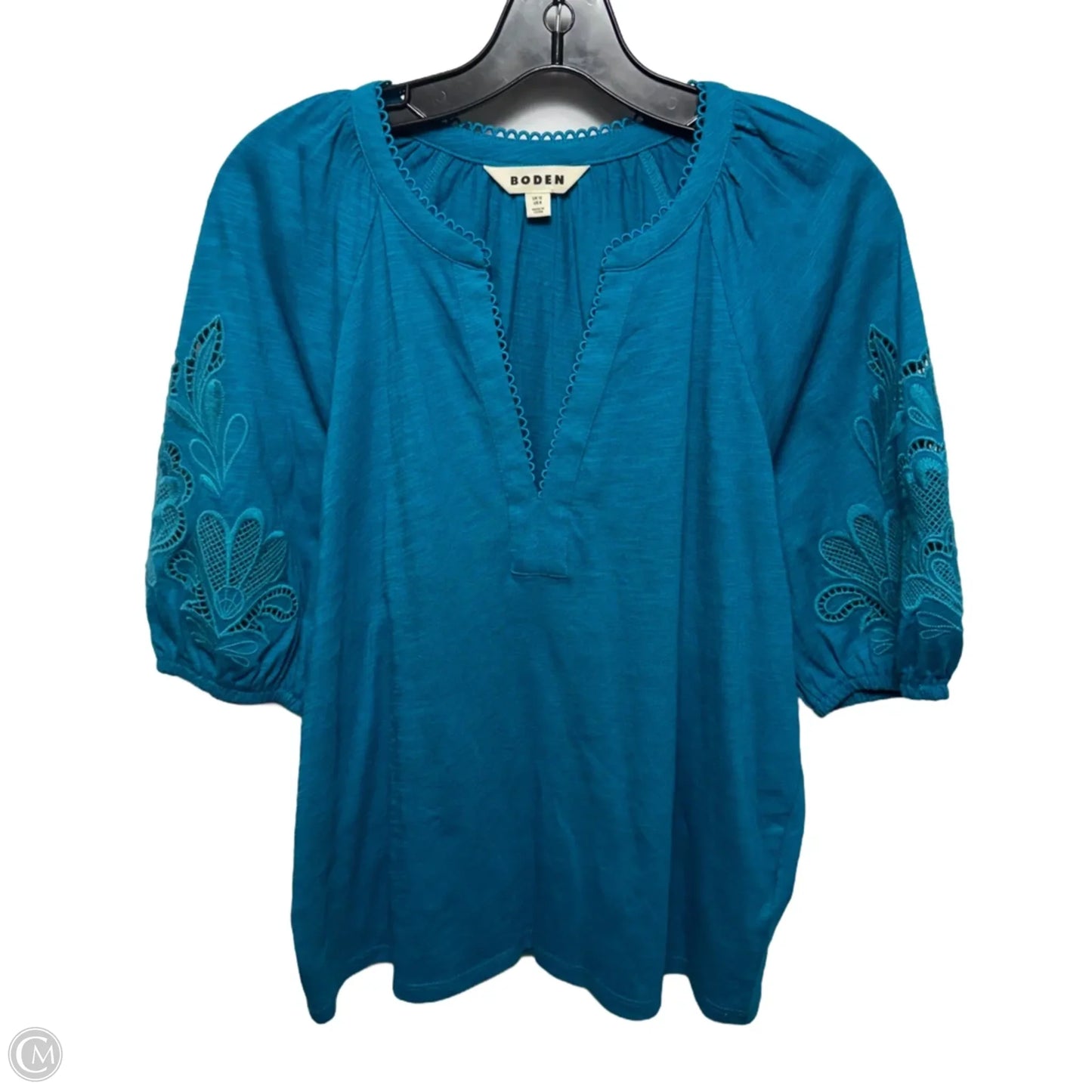 Top Short Sleeve By Boden In Blue, Size: 8