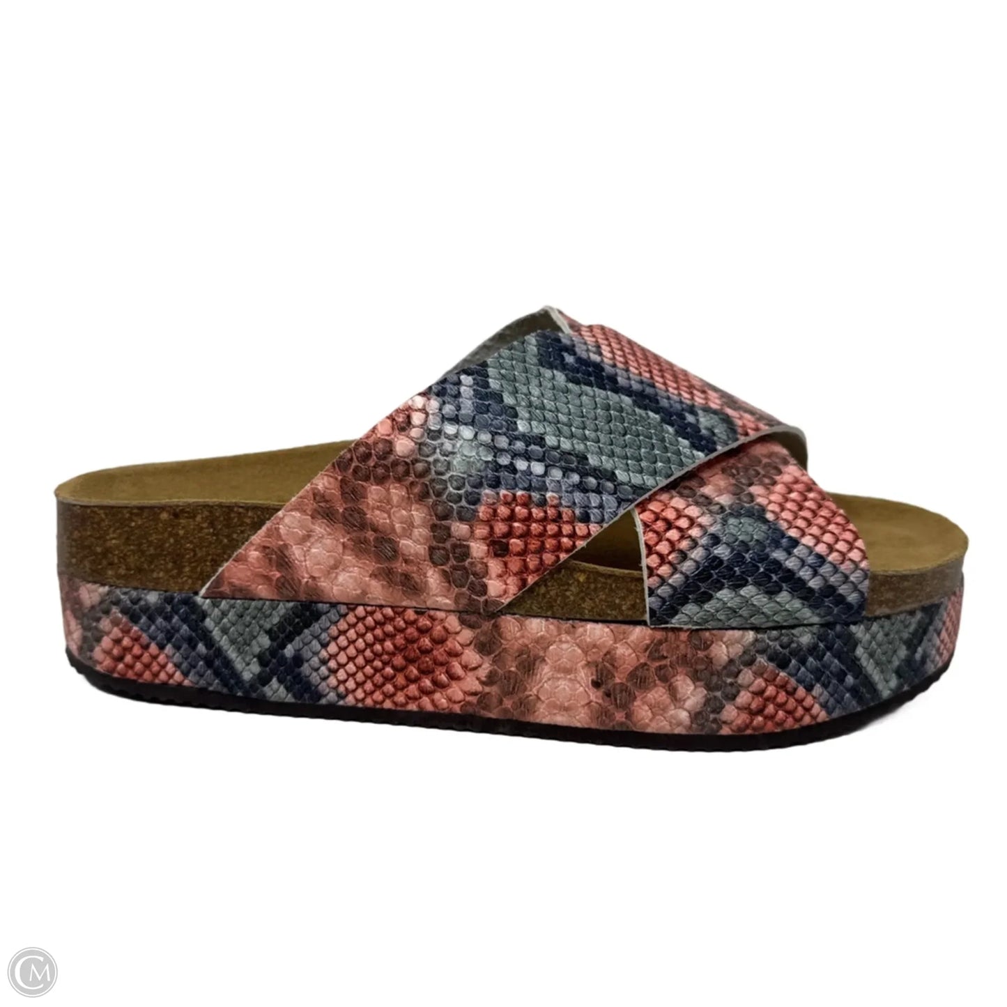 Platform Slide Sandals By Free People In Snakeskin Print, Size: 8.5