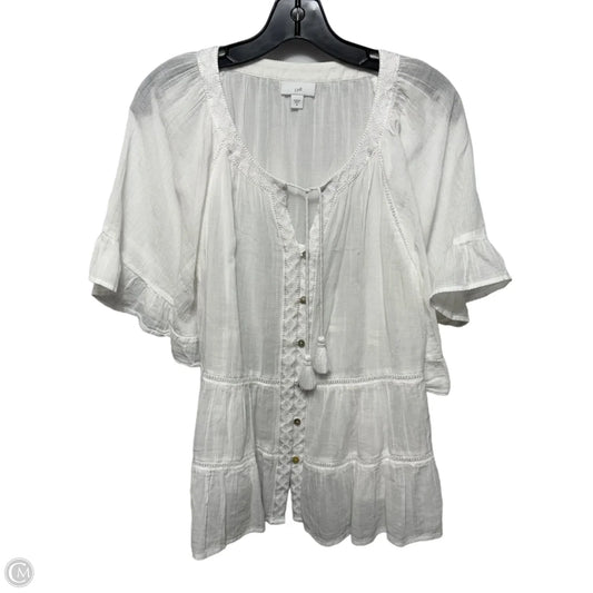 Top Short Sleeve By J. Jill In White, Size: M