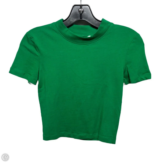 Crop Top Short Sleeve Basic By Zara In Green, Size: S
