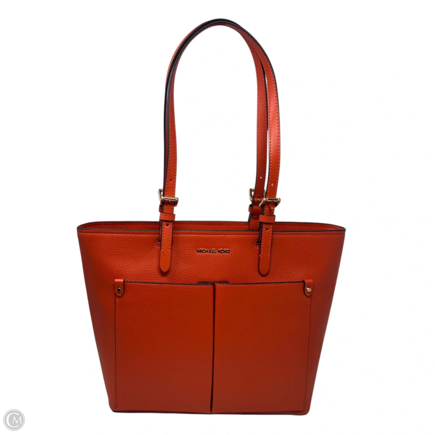 Jet Set Travel Double Pocket Tote Leather By Michael By Michael Kors, Size: Medium