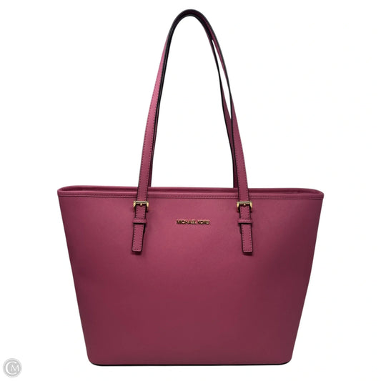Jet Set Travel Saffiano Leather Tote In Mulberry By Michael By Michael Kors, Size: Medium