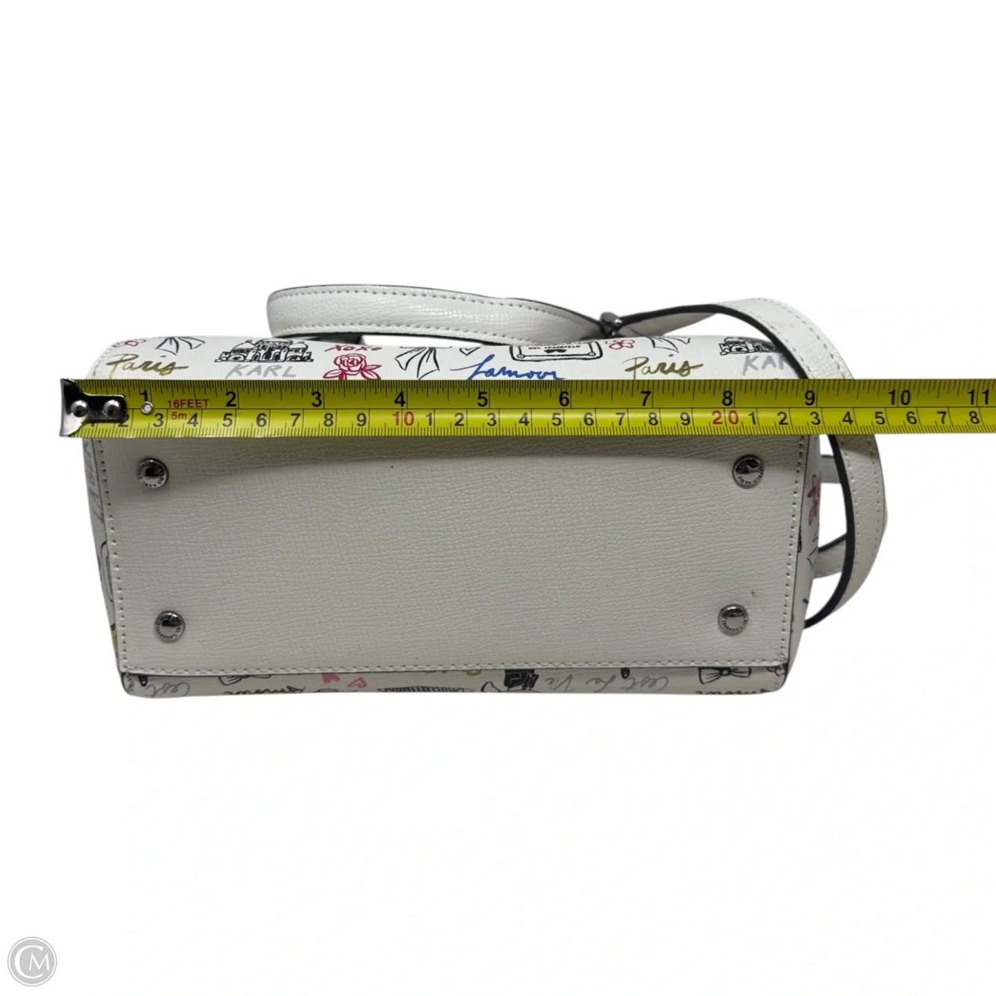 Adele In Paris Tote Designer By Karl Lagerfeld, Size: Small