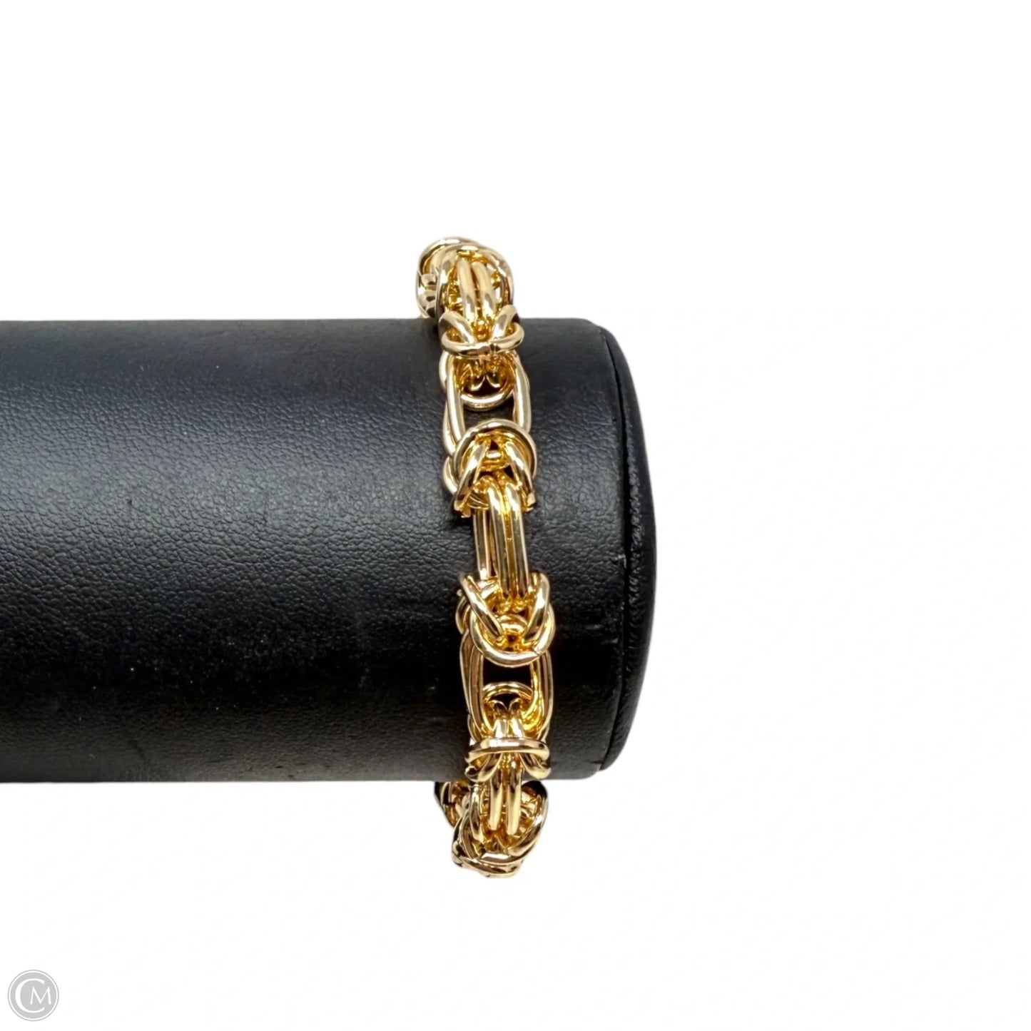 Gold Tone Knotted Oval Link Chain Bracelet