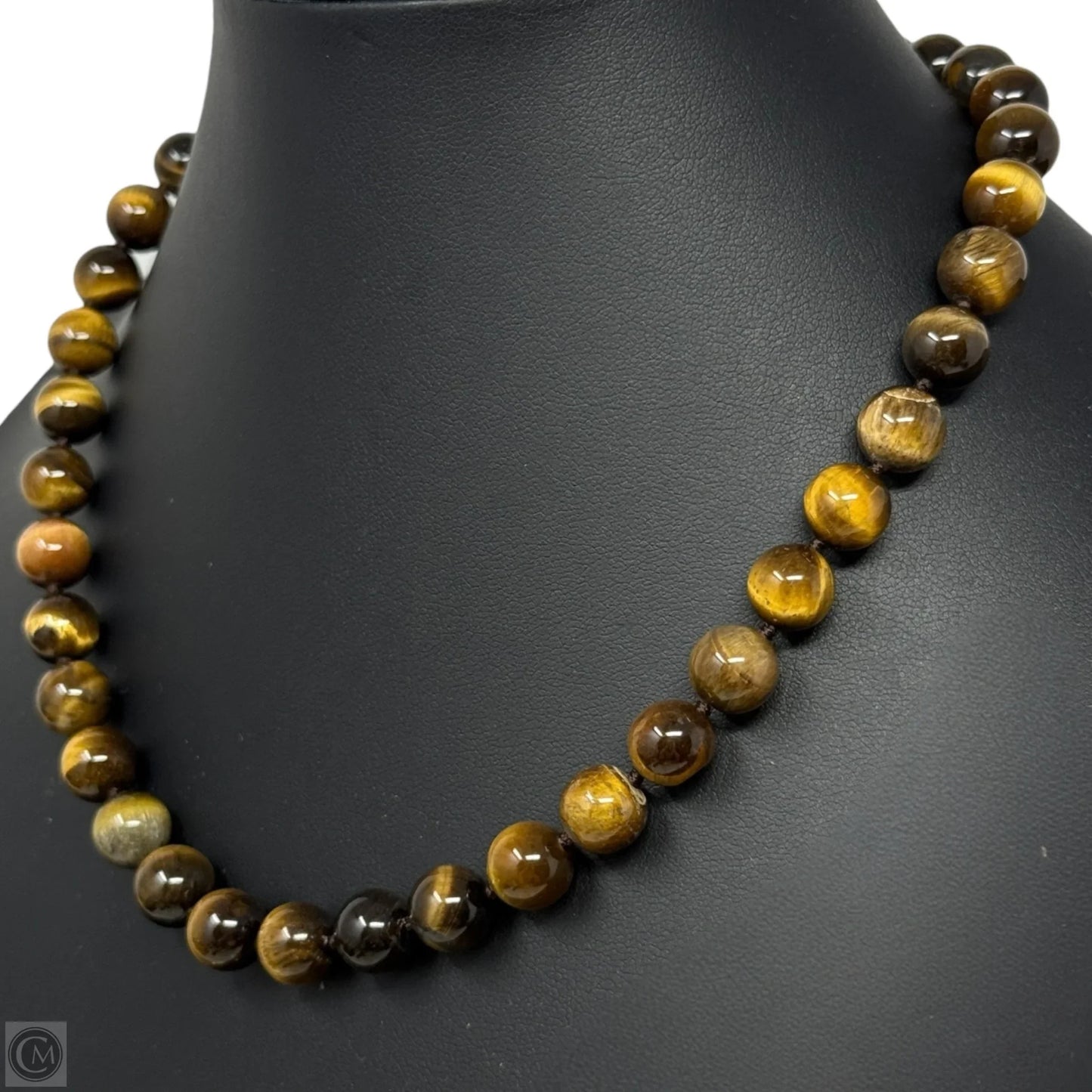 Round Tigers Eye Beaded Necklace