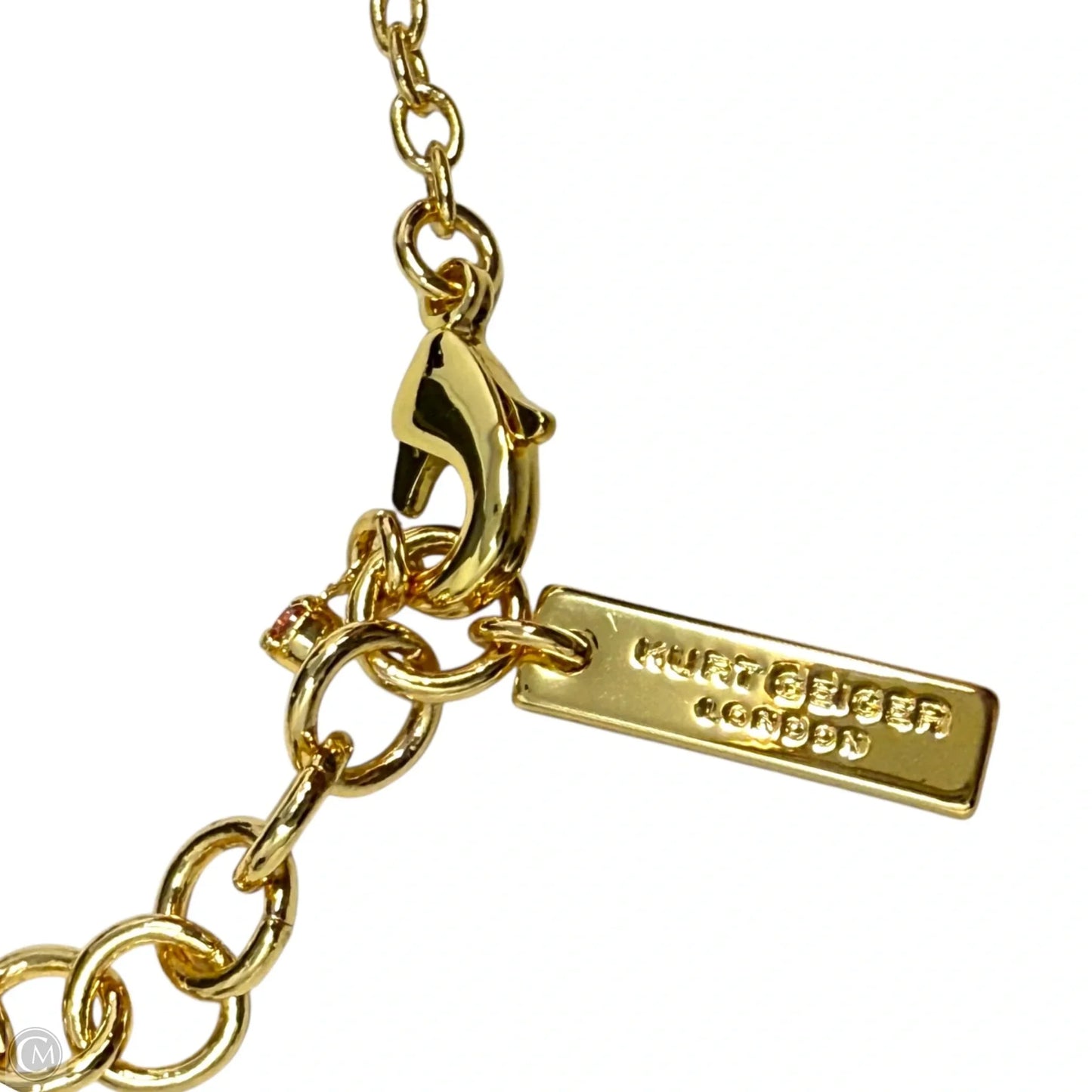 Fuchsia Crystal Heart Necklace Designer By Kurt Geiger