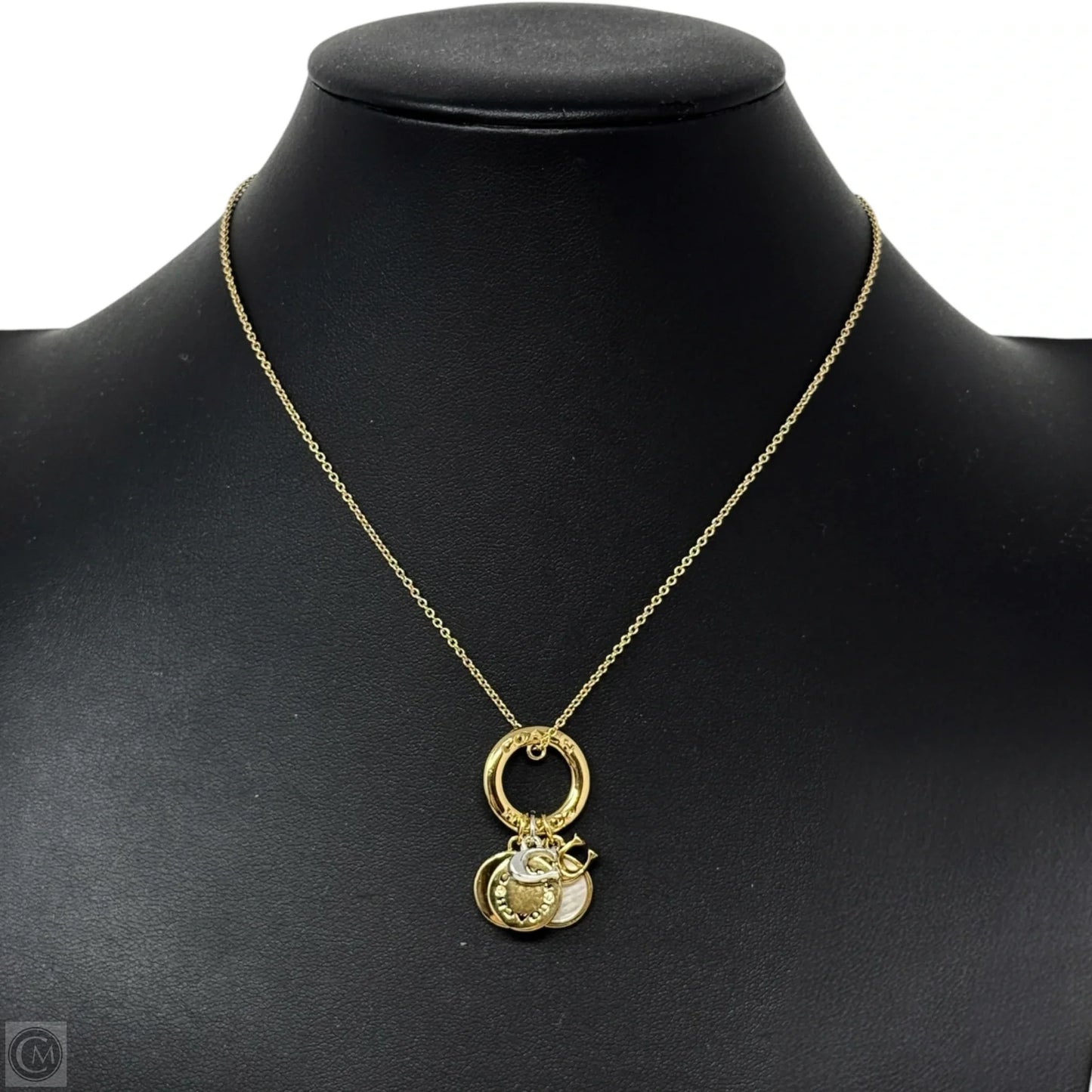 Coin Pendant Necklace Designer By Coach