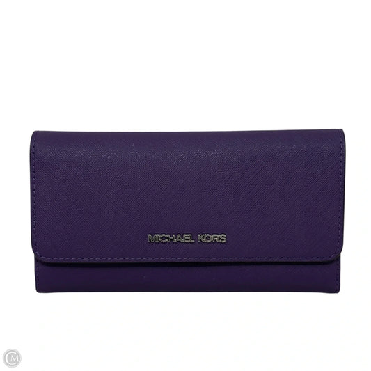Saffiano Leather Snap-Front Wallet By Michael By Michael Kors, Size: Medium