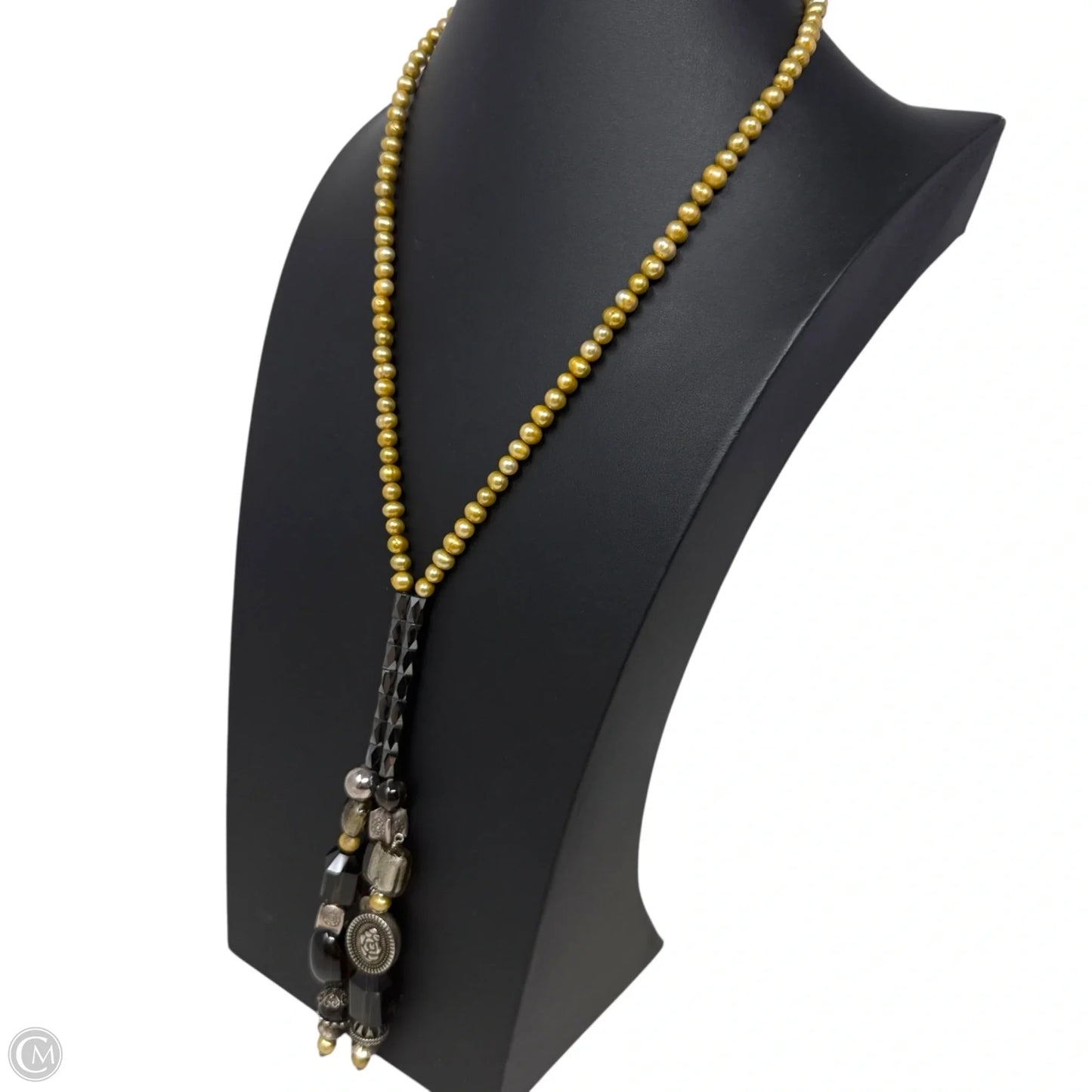 Pearl, Sterling Silver & Mixed Stone Bead Lariat Necklace By Made With Love