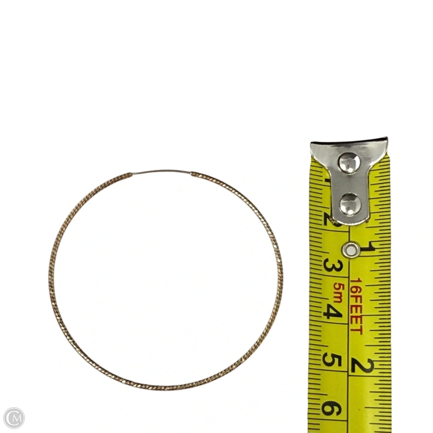 Italian Gold Over Earrings Sterling Silver Diamond Cut 1mm Hoop Earrings  By Dyadema