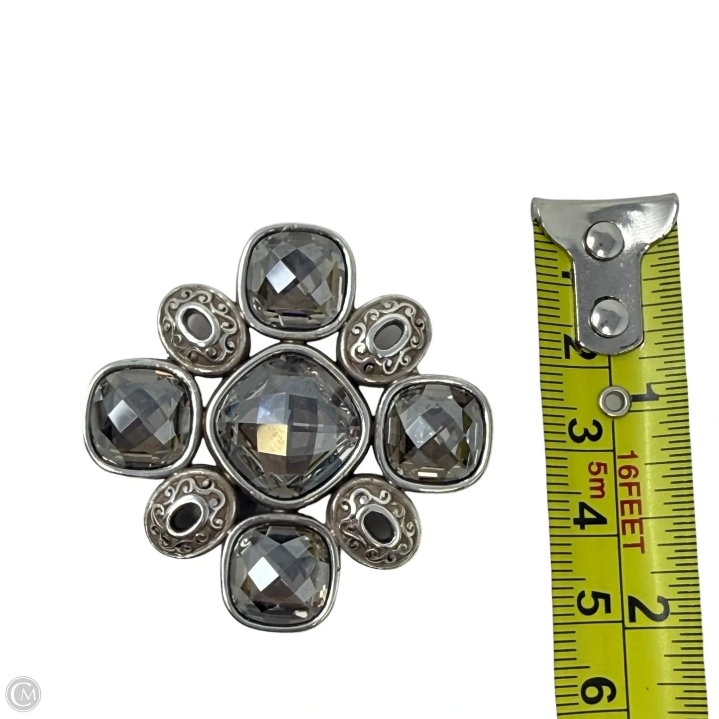 Venus Rising Faceted Smokey Quartz Brooch Pendant By Brighton