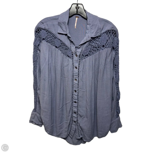 Top Long Sleeve By Free People In Blue, Size: Xs