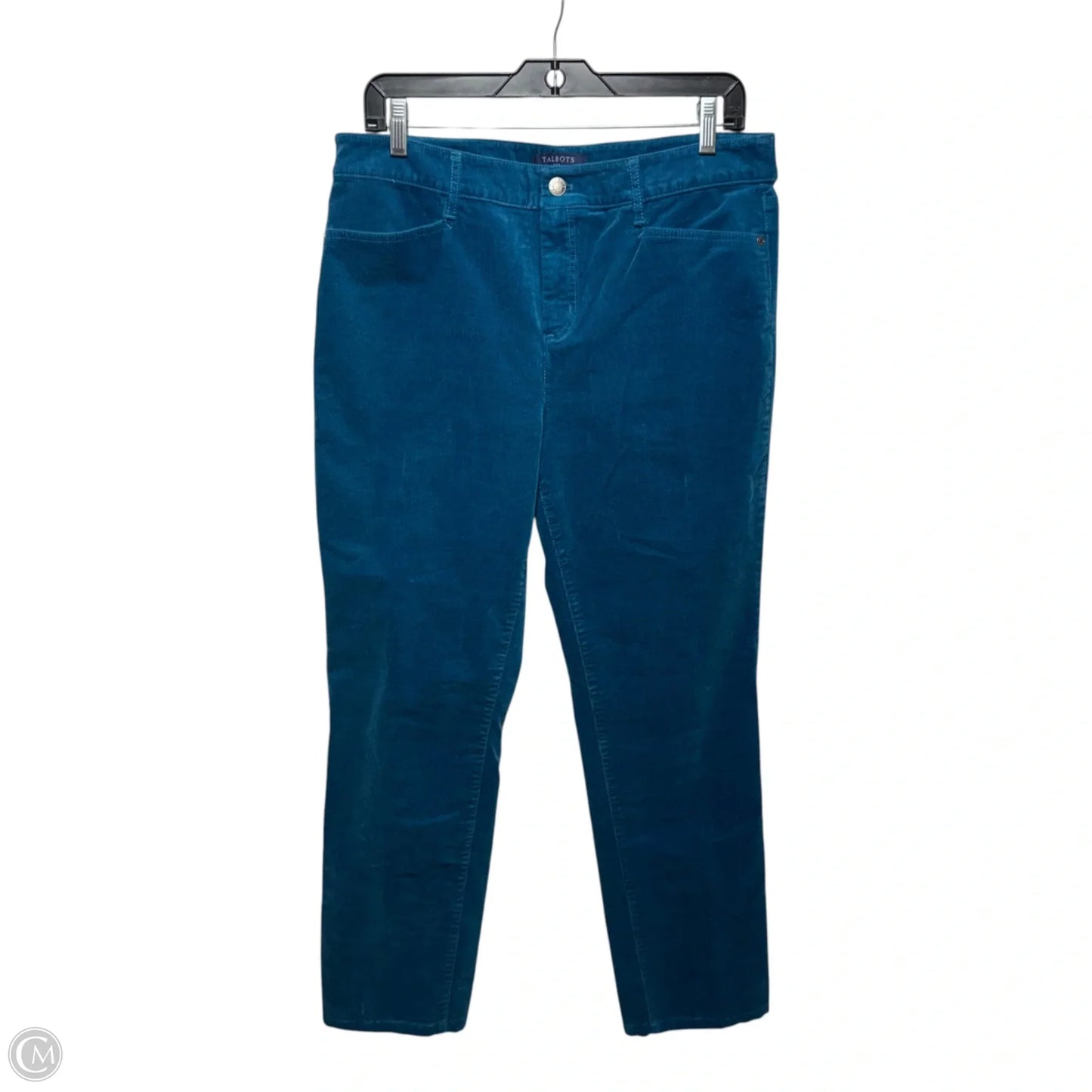High Waist Straight Leg Pants Corduroy By Talbots In Blue, Size: 10
