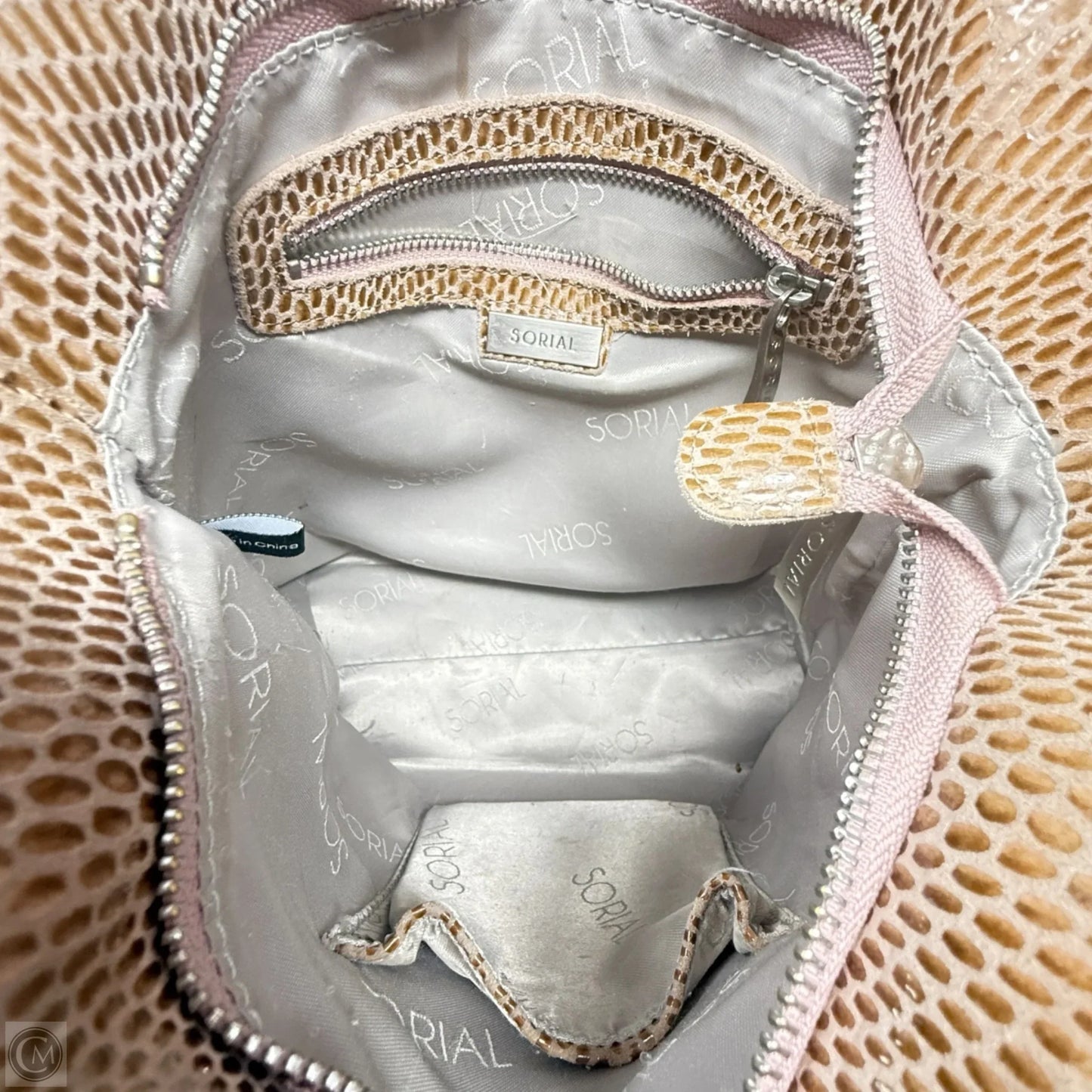 Rubina Italian Snake Embossed Leather Tote By Sorial, Size: Small