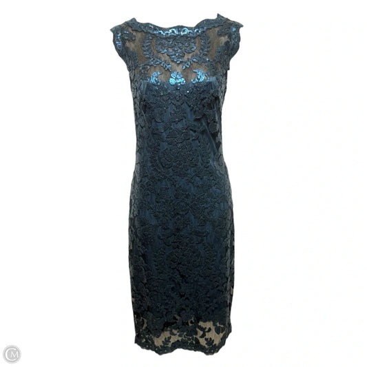 Sequin Paillette Embroidered Lace Cocktail Dress By Tadashi Shoji In Teal, Size: 6