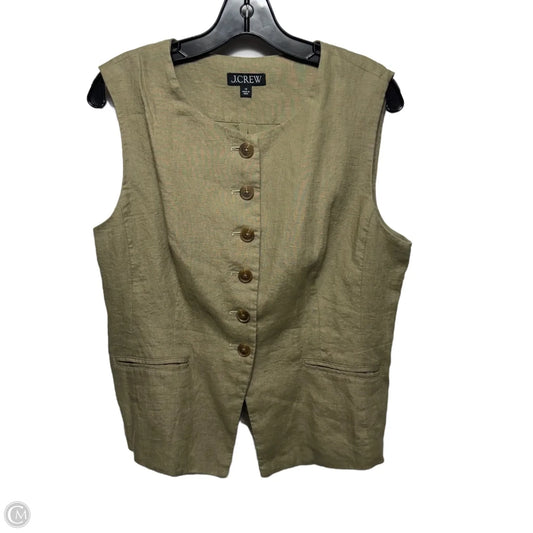 Linen Vest Other By J. Crew In Green, Size: 14
