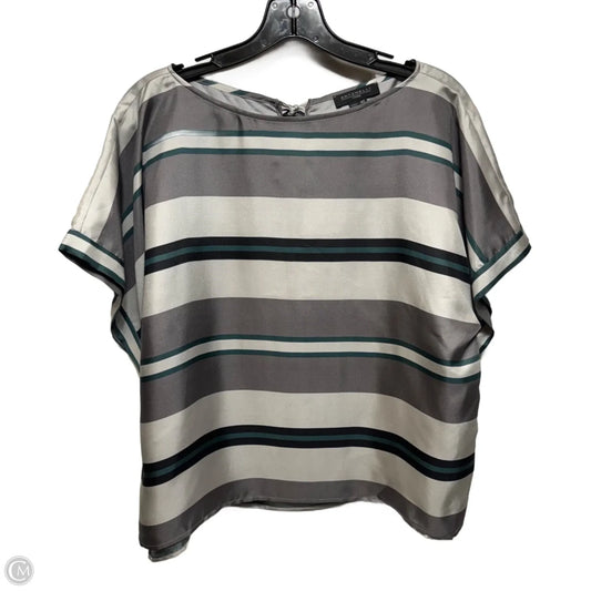 Silk Top Short Sleeve By Antonelli In Striped Pattern, Size: S