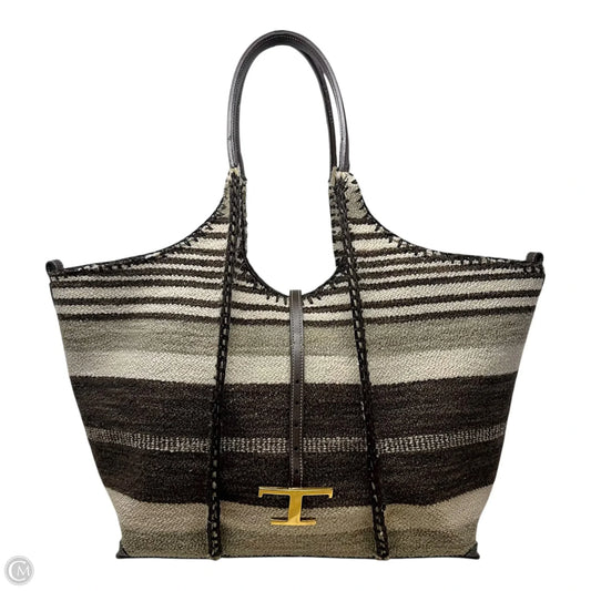 T Timeless Wool Shopping Handbag Luxury Designer By Tods, Size: Large