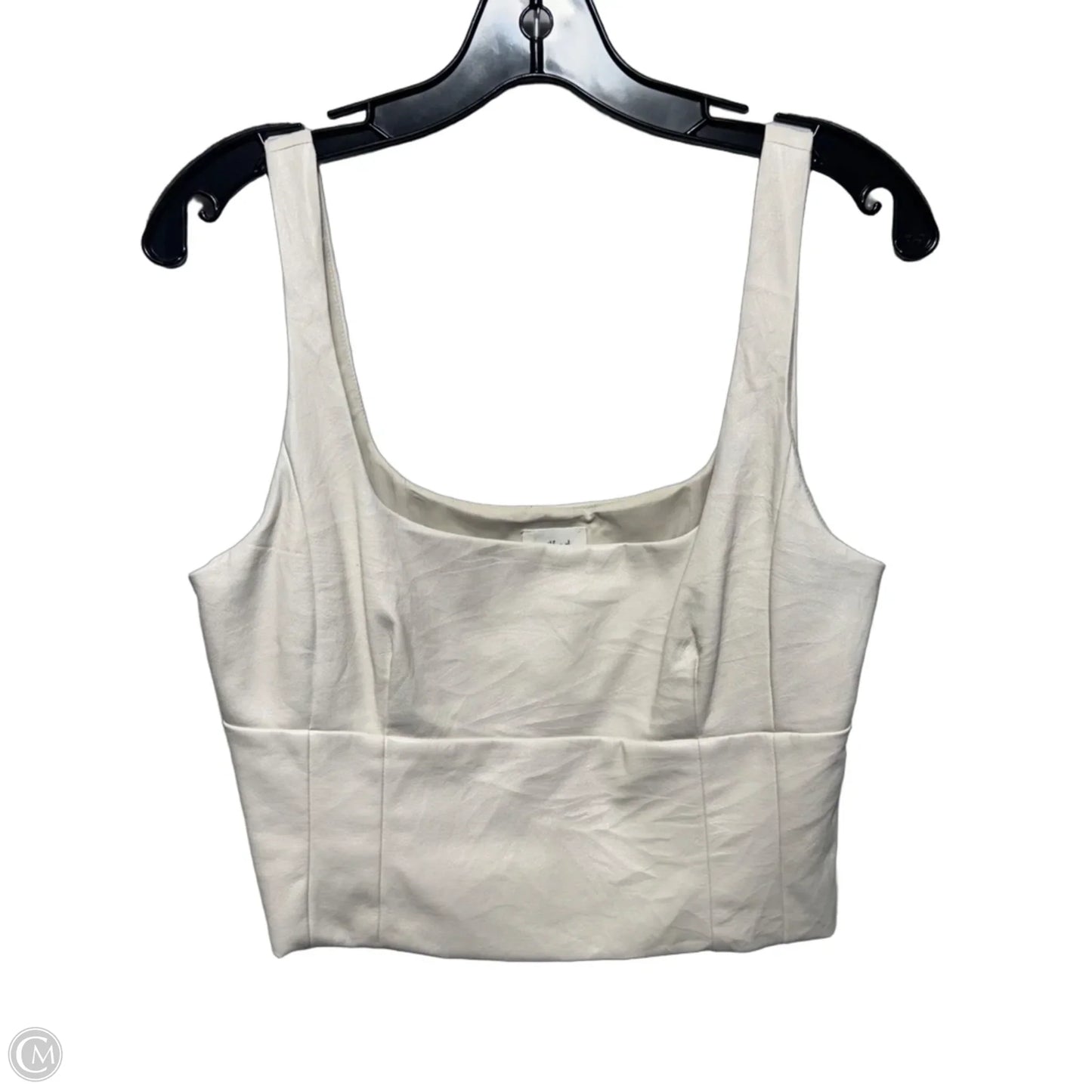 Faux Leather Bustier Top Sleeveless By Wilfred In Cream, Size: M